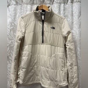 The North Face Women's Beige/White Half Zip
